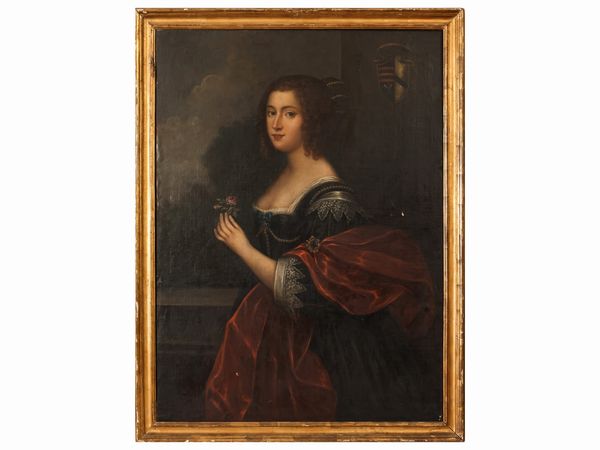 Scuola fiamminga : Ritratto di Gentiluomo in armatura e Ritratto di Gentildonna  - Asta Una casa fiorentina. Tra tradizione e modernit Le collezioni, i dipinti, gli arredi - III  - Associazione Nazionale - Case d'Asta italiane