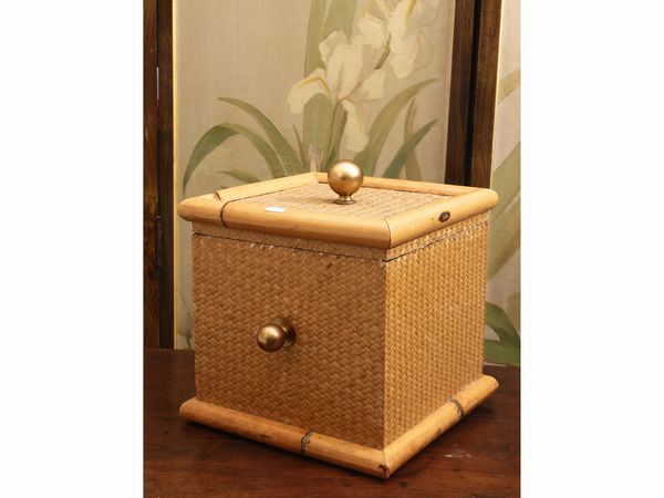 Portaghiaccio rivestito in bamb  - Asta Una casa fiorentina. Tra tradizione e modernit Le collezioni, i dipinti, gli arredi - III  - Associazione Nazionale - Case d'Asta italiane