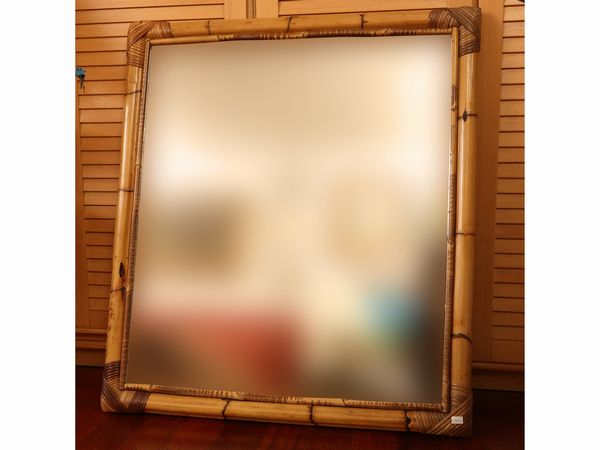 Specchiera con cornice in bamboo  - Asta Una casa fiorentina. Tra tradizione e modernit Le collezioni, i dipinti, gli arredi - III  - Associazione Nazionale - Case d'Asta italiane