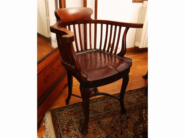 Poltrona girevole da scrivania in satinwood  - Asta Una casa fiorentina. Tra tradizione e modernit Le collezioni, i dipinti, gli arredi - III  - Associazione Nazionale - Case d'Asta italiane