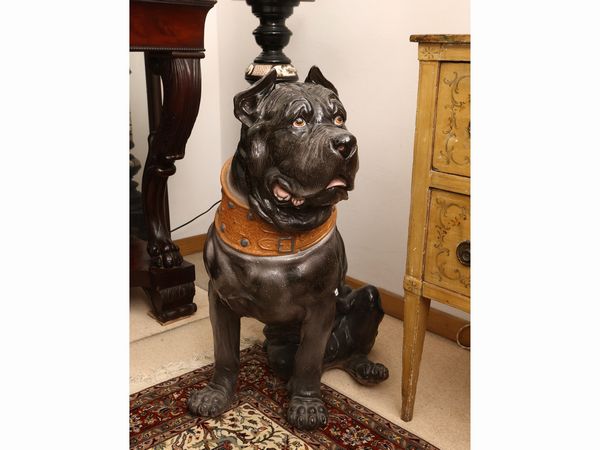 Cane molosso in terracotta  - Asta Una casa fiorentina. Tra tradizione e modernit Le collezioni, i dipinti, gli arredi - III  - Associazione Nazionale - Case d'Asta italiane