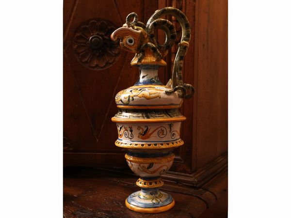 Versatoio in terracotta smaltata  - Asta Una casa fiorentina. Tra tradizione e modernit Le collezioni, i dipinti, gli arredi - III  - Associazione Nazionale - Case d'Asta italiane