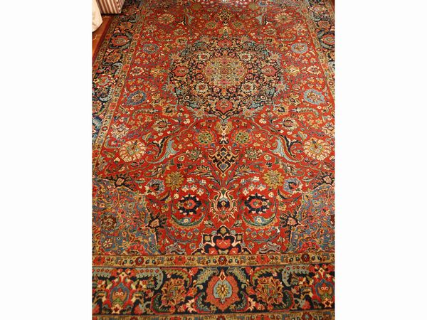 Grande tappeto persiano  - Asta Una casa fiorentina. Tra tradizione e modernit Le collezioni, i dipinti, gli arredi - III  - Associazione Nazionale - Case d'Asta italiane