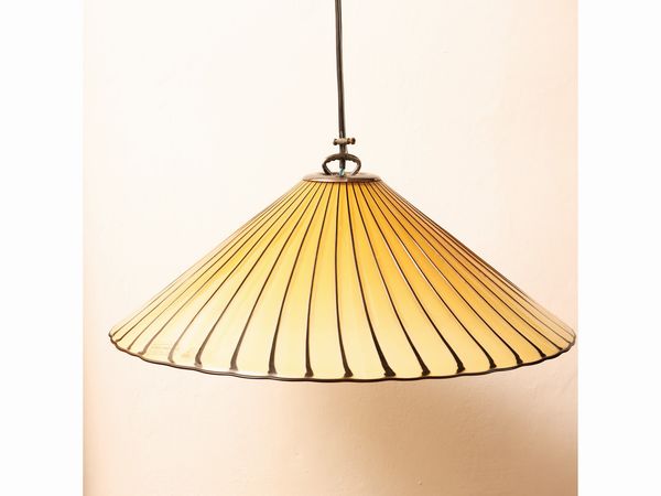 Lampadario pensile in vetro soffiato  - Asta Una casa fiorentina. Tra tradizione e modernit Le collezioni, i dipinti, gli arredi - III  - Associazione Nazionale - Case d'Asta italiane