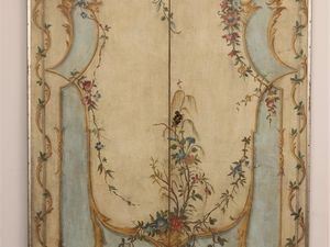 Coppia di ante in legno dipinto  - Asta Una casa fiorentina. Tra tradizione e modernit Le collezioni, i dipinti, gli arredi - III  - Associazione Nazionale - Case d'Asta italiane