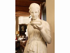 Dea Ebe, Seguace di Berthel Thorvaldsen  - Asta Una casa fiorentina. Tra tradizione e modernit Le collezioni, i dipinti, gli arredi - III  - Associazione Nazionale - Case d'Asta italiane