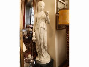 Dea Ebe, Seguace di Berthel Thorvaldsen  - Asta Una casa fiorentina. Tra tradizione e modernit Le collezioni, i dipinti, gli arredi - III  - Associazione Nazionale - Case d'Asta italiane