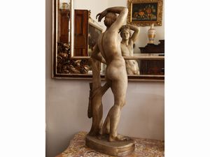 Eros, Manifattura di Signa, inizio del XX secolo  - Asta Una casa fiorentina. Tra tradizione e modernit Le collezioni, i dipinti, gli arredi - III  - Associazione Nazionale - Case d'Asta italiane