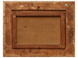 Scuola francese : Paesaggi montani con vedute di case  - Asta Una casa fiorentina. Tra tradizione e modernit Le collezioni, i dipinti, gli arredi - III  - Associazione Nazionale - Case d'Asta italiane