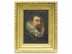 Pittore fiammingo attivo in Nord Italia - Ritratto di uomo con gorgiera