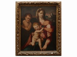 Bottega di Michele Tosini - Madonna con Bambino e San Giovannino