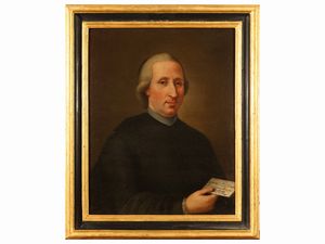 Scuola dell'Italia centrale - Ritratto di prelato con lettera