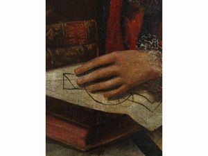 Scuola toscana del XVIII secolo : Ritratto di architetto  - Asta Una casa fiorentina. Tra tradizione e modernit Le collezioni, i dipinti, gli arredi - III  - Associazione Nazionale - Case d'Asta italiane