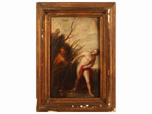 Scuola veneta - Ninfa e satiro