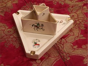 Set da fumo in ceramica  - Asta Una casa fiorentina. Tra tradizione e modernit Le collezioni, i dipinti, gli arredi - III  - Associazione Nazionale - Case d'Asta italiane