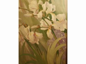 Paravento a tre ante di gusto Art Nouveau  - Asta Una casa fiorentina. Tra tradizione e modernit Le collezioni, i dipinti, gli arredi - III  - Associazione Nazionale - Case d'Asta italiane