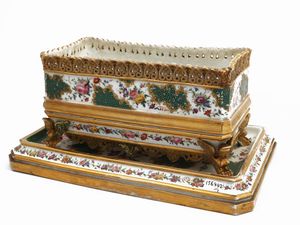 Jacob Petit - Fioriera centrotavola in porcellana, Parigi met del XIX secolo