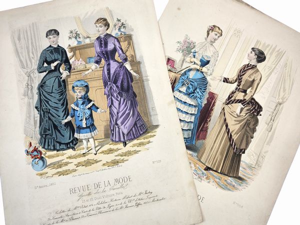 Lotto di incisioni e stampe di moda ottocentesche  - Asta Vintagemania - Associazione Nazionale - Case d'Asta italiane