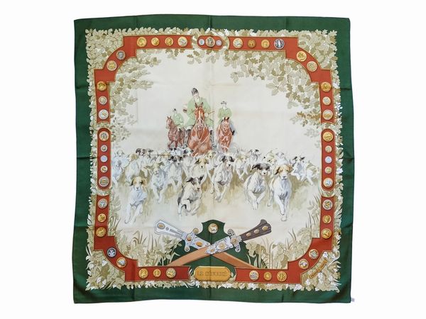 Herms, Le Dbuch, Foulard in seta  - Asta Vintagemania - Associazione Nazionale - Case d'Asta italiane