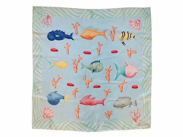 Bulgari, Foulard in seta  - Asta Vintagemania - Associazione Nazionale - Case d'Asta italiane