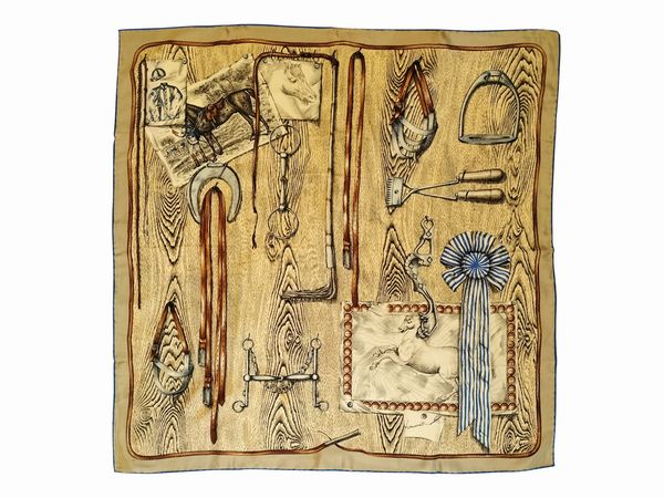 Fornasetti, Foulard in seta  - Asta Vintagemania - Associazione Nazionale - Case d'Asta italiane