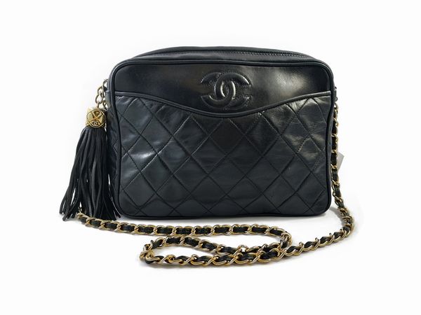 Chanel, Camera bag, Borsa in pelle nera matelass con nappa cuir  - Asta Vintagemania - Associazione Nazionale - Case d'Asta italiane