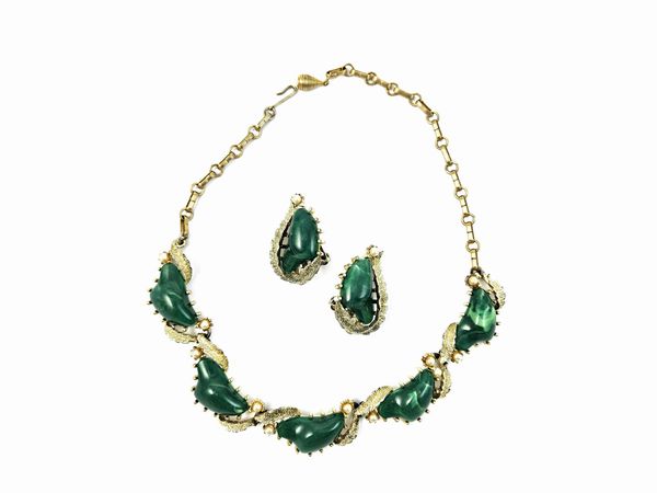 Coro, Demi parure collana e orecchini a clip  - Asta Vintagemania - Associazione Nazionale - Case d'Asta italiane