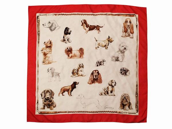 Gucci, Foulard in seta  - Asta Vintagemania - Associazione Nazionale - Case d'Asta italiane