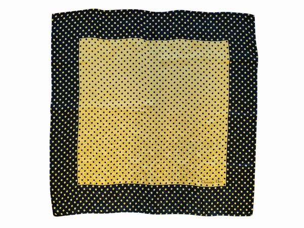 Christian Dior, Foulard in seta jacquard  - Asta Vintagemania - Associazione Nazionale - Case d'Asta italiane