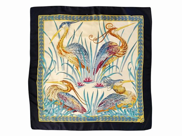 Salvatore Ferragamo, Foulard in seta  - Asta Vintagemania - Associazione Nazionale - Case d'Asta italiane