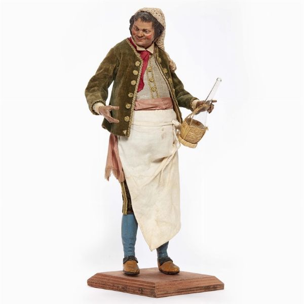 OSTE CON CAPPELLO, NAPOLI, FINE SECOLO XVIII  - Asta ASTA A TEMPO | PASTORI DA PRESEPE NAPOLETANI DA UN'IMPORTANTE COLLEZIONE TOSCANA - Associazione Nazionale - Case d'Asta italiane