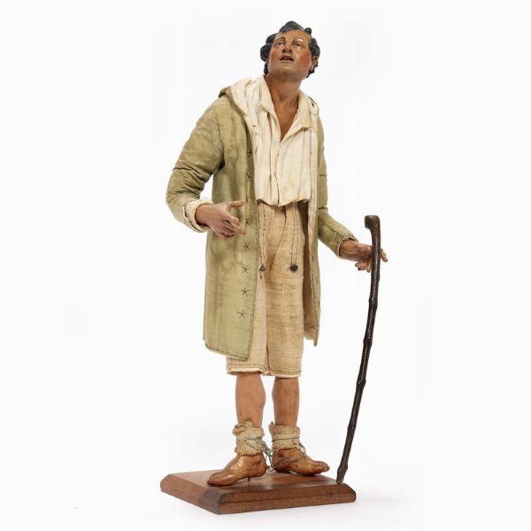MENDICANTE, NAPOLI, FINE SECOLO XVIII  - Asta ASTA A TEMPO | PASTORI DA PRESEPE NAPOLETANI DA UN'IMPORTANTE COLLEZIONE TOSCANA - Associazione Nazionale - Case d'Asta italiane