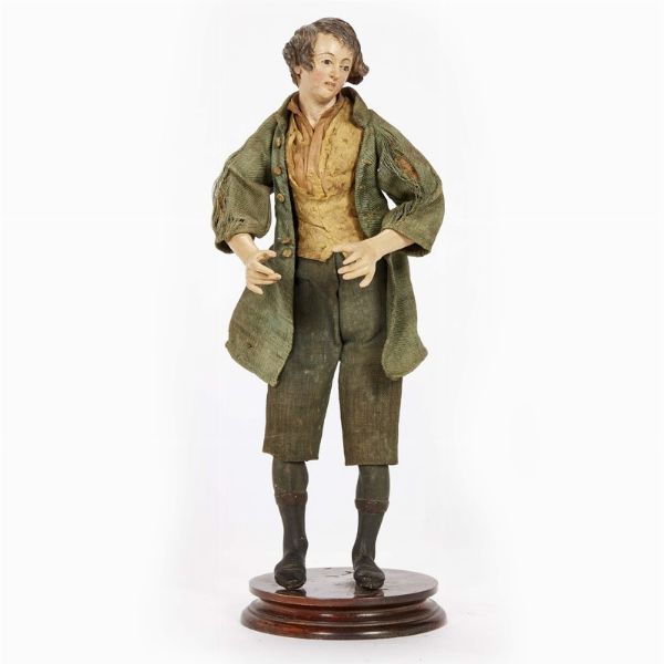 GIOVANE, NAPOLI, SECOLI XVIII/XIX  - Asta ASTA A TEMPO | PASTORI DA PRESEPE NAPOLETANI DA UN'IMPORTANTE COLLEZIONE TOSCANA - Associazione Nazionale - Case d'Asta italiane