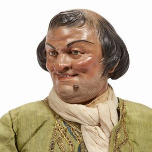 CONTADINO CON PORRO, NAPOLI, FINE SECOLO XVIII  - Asta ASTA A TEMPO | PASTORI DA PRESEPE NAPOLETANI DA UN'IMPORTANTE COLLEZIONE TOSCANA - Associazione Nazionale - Case d'Asta italiane