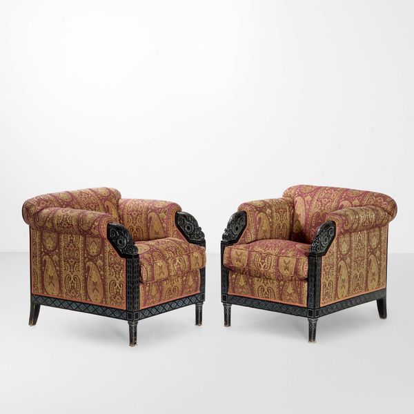 Ettore Zaccari : Due poltrone  - Asta Design - Associazione Nazionale - Case d'Asta italiane