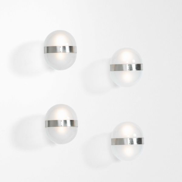 SERGIO MAZZA : Quattro appliques mod. Clio  - Asta Design - Associazione Nazionale - Case d'Asta italiane