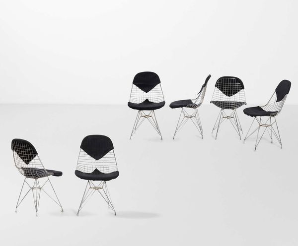 HARRY BERTOIA : Sei sedie  - Asta Design - Associazione Nazionale - Case d'Asta italiane