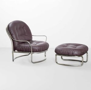 Carlo De Carli - Poltrona con pouf mod. 915