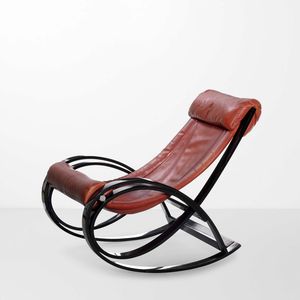 GAE AULENTI - Poltrona a dondolo mod. Sgarsul