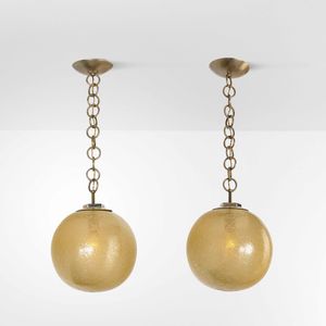 Flavio Poli, - Due lampade a sospensione