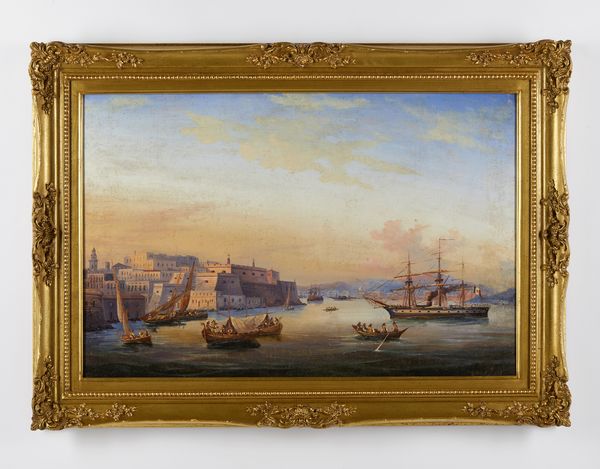 FERGOLA SALVATORE  (1799 - 1874) : Veduta di Malta  - Asta Asta 432 | ARTE ANTICA E DEL XIX SECOLO Tradizionale - Associazione Nazionale - Case d'Asta italiane
