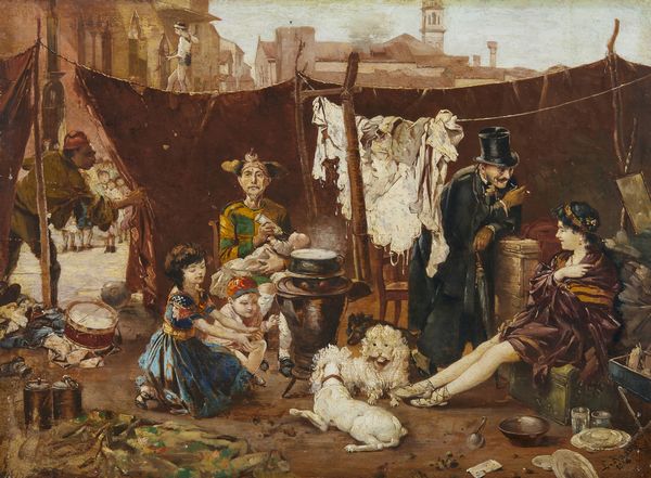 KNAUS LUDWIG (1829 - 1910) : Attribuito a. Dietro il sipario  - Asta Asta 432 | ARTE ANTICA E DEL XIX SECOLO Tradizionale - Associazione Nazionale - Case d'Asta italiane