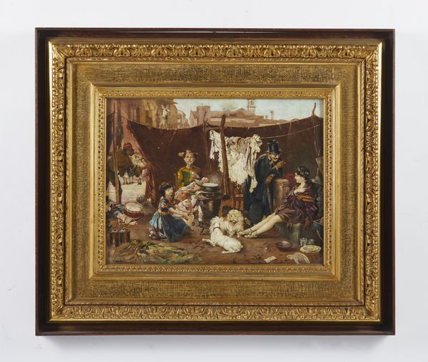 KNAUS LUDWIG (1829 - 1910) : Attribuito a. Dietro il sipario  - Asta Asta 432 | ARTE ANTICA E DEL XIX SECOLO Tradizionale - Associazione Nazionale - Case d'Asta italiane