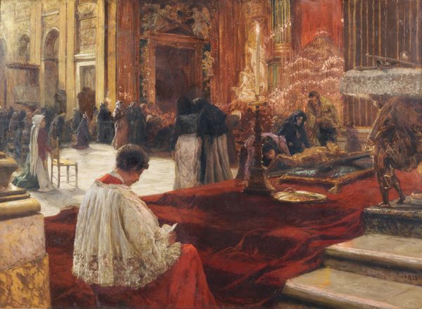 JORIS PIO (1843 - 1921) : Gioved Santo a Roma  - Asta Asta 432 | ARTE ANTICA E DEL XIX SECOLO Tradizionale - Associazione Nazionale - Case d'Asta italiane