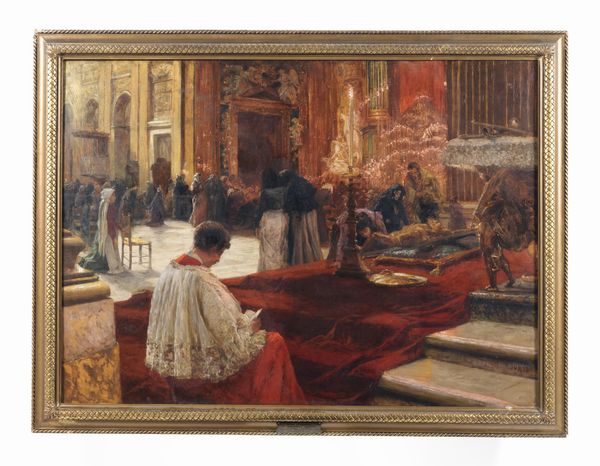 JORIS PIO (1843 - 1921) : Gioved Santo a Roma  - Asta Asta 432 | ARTE ANTICA E DEL XIX SECOLO Tradizionale - Associazione Nazionale - Case d'Asta italiane