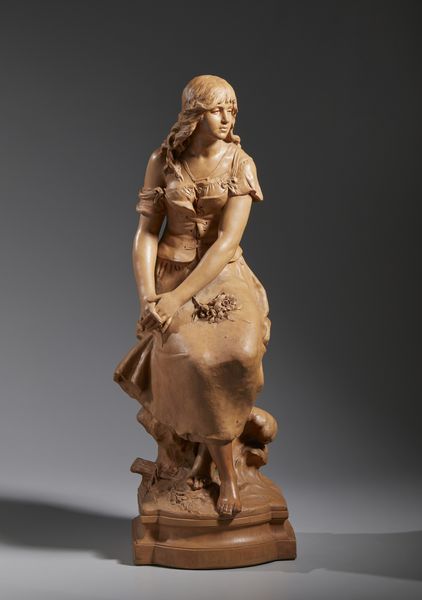 MOREAU AUGUSTE (1834 - 1917) : Fanciulla seduta  - Asta Asta 432 | ARTE ANTICA E DEL XIX SECOLO Tradizionale - Associazione Nazionale - Case d'Asta italiane