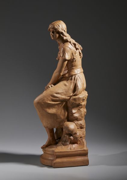 MOREAU AUGUSTE (1834 - 1917) : Fanciulla seduta  - Asta Asta 432 | ARTE ANTICA E DEL XIX SECOLO Tradizionale - Associazione Nazionale - Case d'Asta italiane