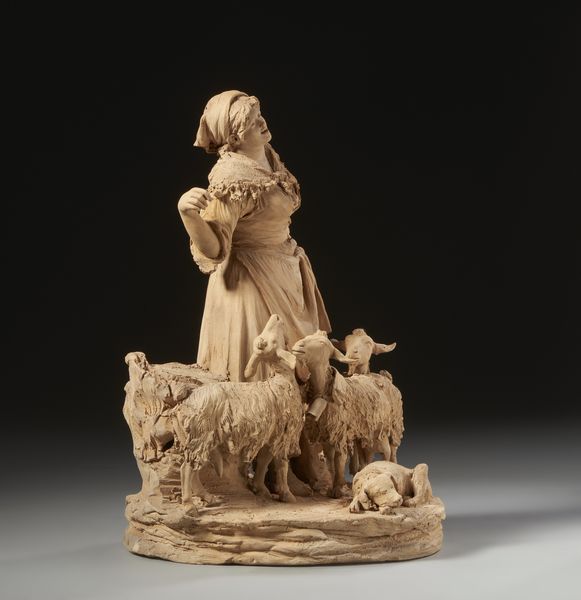 VACCARO GIACOMO (1847 - 1931) : Pastorella con gregge  - Asta Asta 432 | ARTE ANTICA E DEL XIX SECOLO Tradizionale - Associazione Nazionale - Case d'Asta italiane