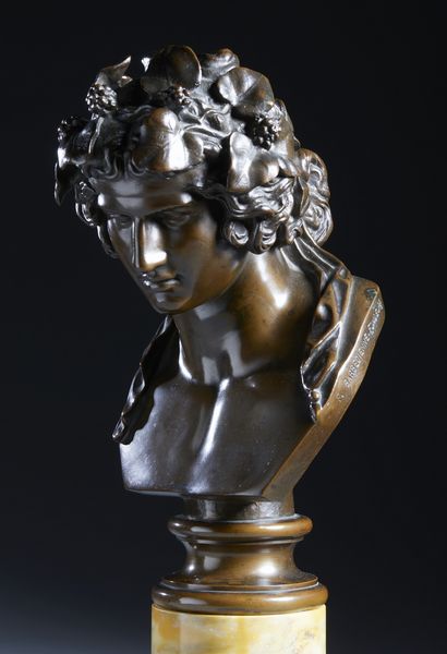 BARBEDIENNE FERDINAND (1810 - 1892) : Busti di Antinoo come Bacco e Arianna  - Asta Asta 432 | ARTE ANTICA E DEL XIX SECOLO Tradizionale - Associazione Nazionale - Case d'Asta italiane