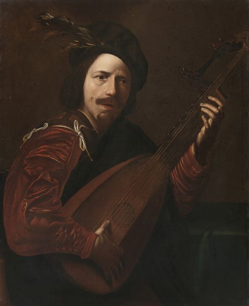 ARTISTA CARAVAGGESCO DEL XVII SECOLO : Suonatore di liuto  - Asta Asta 432 | ARTE ANTICA E DEL XIX SECOLO Tradizionale - Associazione Nazionale - Case d'Asta italiane